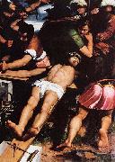 Callisto Piazza Nailing of Christ to the Cross oil on canvas